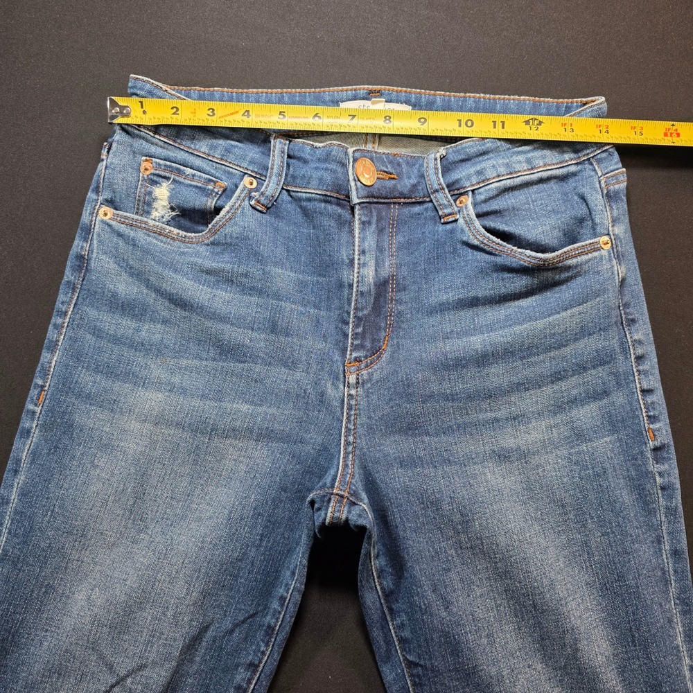 STS Blue Women Medium Wash Skinny Jeans Distressed Size 27 Mid Rise‎ Denim* - Picture 4 of 8